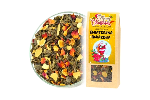 Herbata Zielona ŚWIĄTECZNA GWIAZDKA (KT) (50g) Mikołajki Idealna Na Prezent